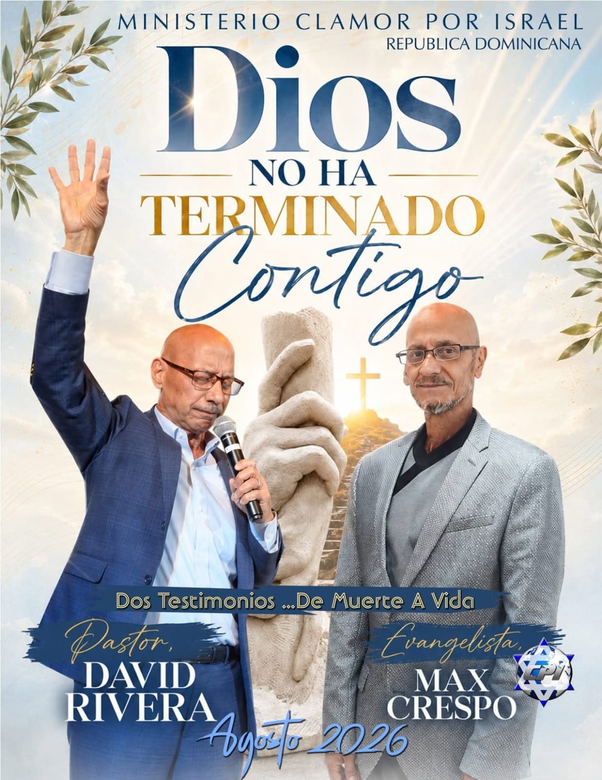 Anuncio del evento Dios no ha terminado contigo, agosto 2026