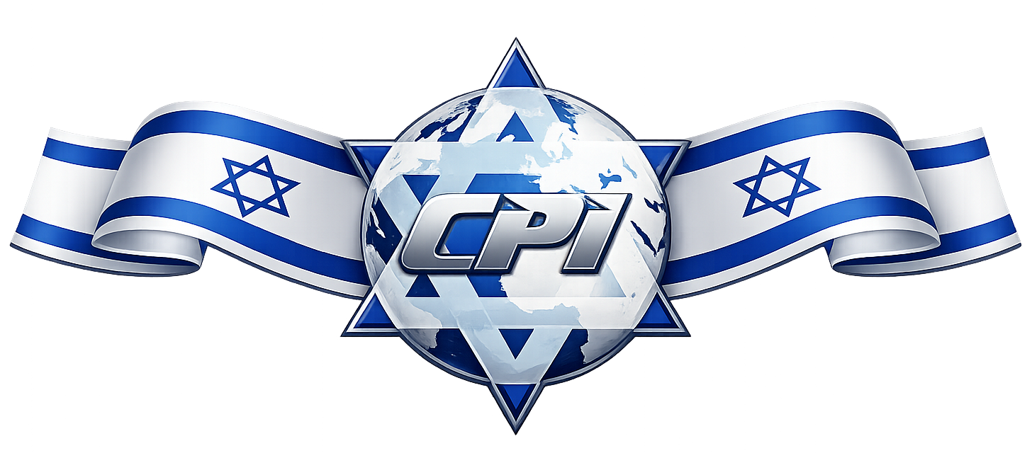 Logo CPI con banderas de Israel